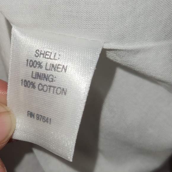 J.JILL Love 100% Linen Blue Beach Palm Tree Tropical Print Dress, size M - Picture 8 of 11